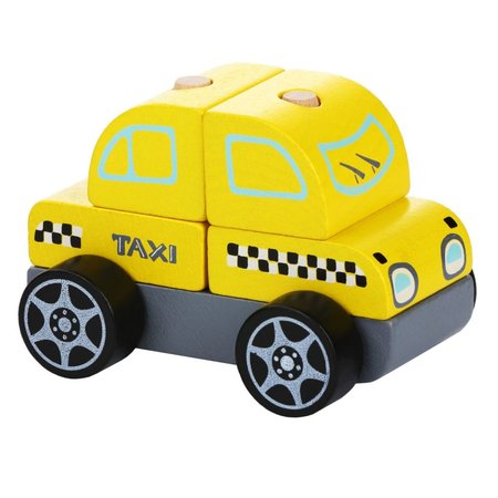 CUBIKA 13159 Taxi auto - drevené puzzle 5 dielov